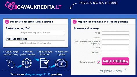 gavaukredita.lt interneto svetainė