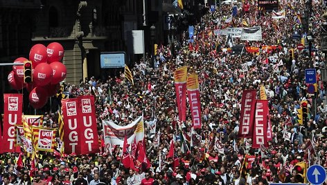 Gegužės 1-osios protestas Barselonoje