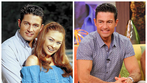 Fernando Colunga su Aracely Arambula seriale „Apkabink mane“ 2000 metais (kairėje) ir 2015 metais