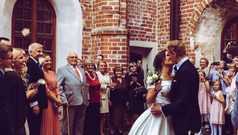 Paulos U&scaron;ackaitės ir Jono Urbono vestuvių akimirka