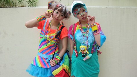Paauglės Harajuku rajone