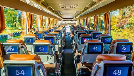 Šiuolaikinio autobuso salonas