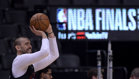 Ispanas Marcas Gasolis rengiasi NBA finalo serijai.
