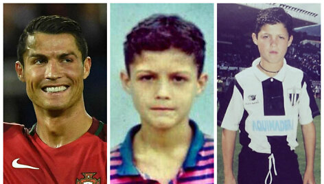 Cristiano Ronaldo dabar ir vaikystėje