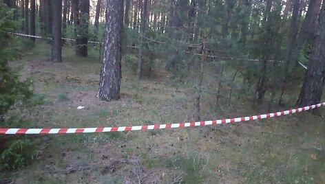 Palaikų radimo vieta Varėnos pakra&scaron;tyje