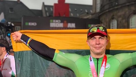 Jonavos meras Mindaugas Sinkevičius Kopenhagoje įveikė &bdquo;IronMan&ldquo; varžybas.
