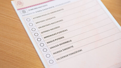 LR Prezidento rinkimų biuletenis