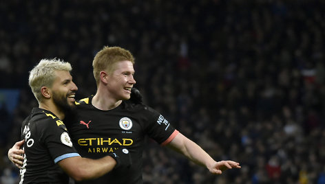 Sergio Aguero ir Kevinas De Bruyne