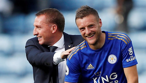 Brendanas Rodgersas ir Jamie Vardy