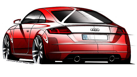Naujojo &bdquo;Audi TT&ldquo; brėžiniai