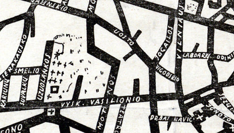 1939 m. Vilniaus žemėlapio fragmentas