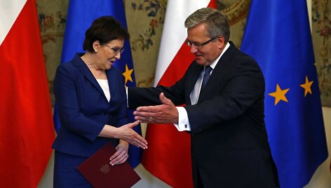 Ewa Kopacz ir Bronislawas Komorowskis