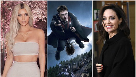 Kim Kardashian, Danielis Radcliffe'as ir Angelina Jolie