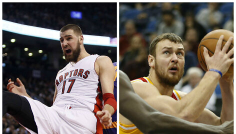 Jonas Valančiūnas ir Donatas Motiejūnas