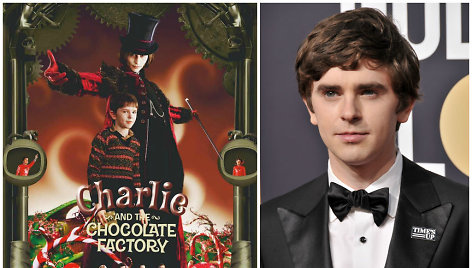 Freddie Highmore'as filme su Johnny Deppu filme „Čarlis ir šokolado fabrikas“ 2005 metais ir 2018 metais „Auksinių gaublių“ apdovanojimuose