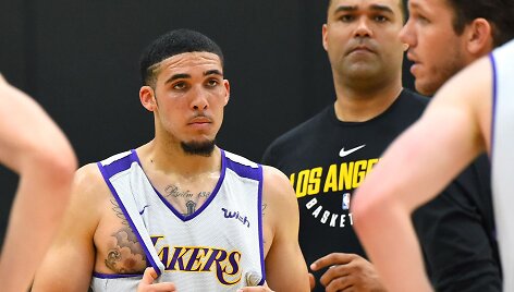 LiAngelo Ballas pasirodė &bdquo;Los Angeles Lakers&ldquo; pratybose.
