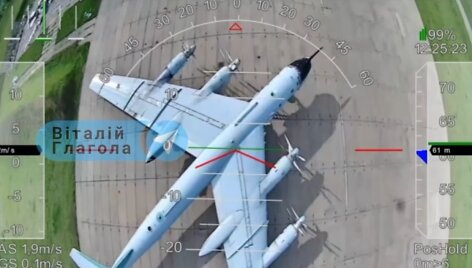 Rusijos Tu-95 prie&scaron; pat Ukrainos drono smūgį