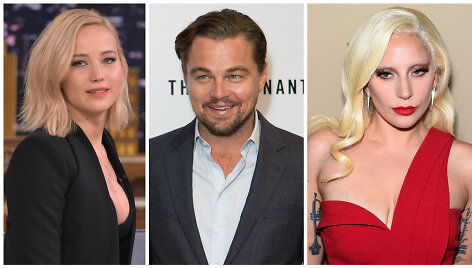 &bdquo;Auksinių gaublių&ldquo; nominantai: Jennifer Lawrence, Leonardo DiCaprio, Lady Gaga