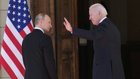 Vladimiras Putinas ir Joe Bidenas Ženevoje