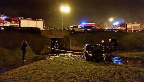Avarija Klaipėdoje ties vadinamu Baltijos žiedu. 