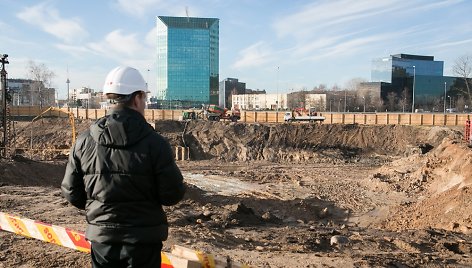 Verslo pastato statybų pradžia Vilniuje