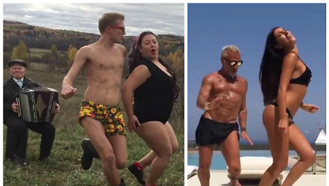 Rusų porelė Bonia ir Kuzmičius sukūrė italų Gianlucos Vacchi ir Giorgios Gabriele &scaron;okio parodiją