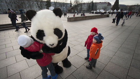 Panda dalina apkabinimus