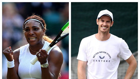 Serena Williams ir Andy Murray