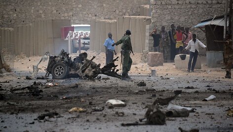 Sprogimo padariniai &scaron;alia Mogadi&scaron;o oro uosto