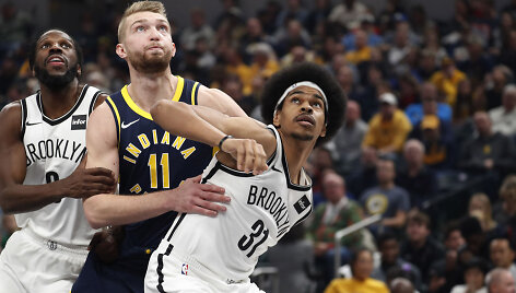 Domantas Sabonis su &bdquo;Indiana Pacers&ldquo; po pratęsimo įveikė &bdquo;Brooklyn Nets&ldquo; komandą. 