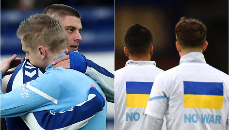 Vitalijus Mykolenka ir Oleksandras Zinčenka bei kiti „Manchester City“ futbolininkai