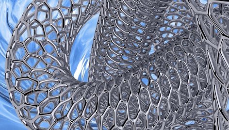 Meniniko iliustracija vaizduoja, kaip metalinis anglies nanovamzdelis įdedamas į tirpiklį. Analogišką darbą atliko ir Alexo Adronovo komanda