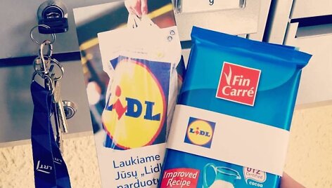\"Lidl\" &scaron;okoladas pa&scaron;to dėžutėje 