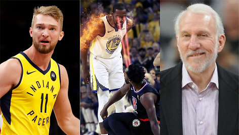 Domantas Sabonis, Kevinas Durantas ir Greggas Popovichius