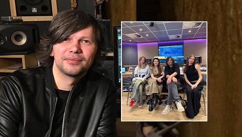 Raigardas Tautkus su dukromis, K.Rimienė