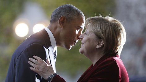 Barackas Obama ir Angela Merkel