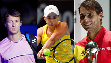 Ričardas Berankis, Ashleigh Barty ir Rafaelis Nadalis