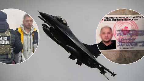 Ukraina atskleidė tinklą rusų karinės žvalgybos agentų, kurie ieškojo naikintuvų F-16