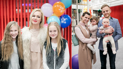 Ingrida Martinkėnaitė, Laura ir Šarūnas Mazalai su vaikais