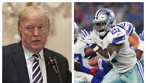Donaldas Trumpas ir &bdquo;Dallas Cowboys&ldquo; žaidėjas Ezekielis Elliotas