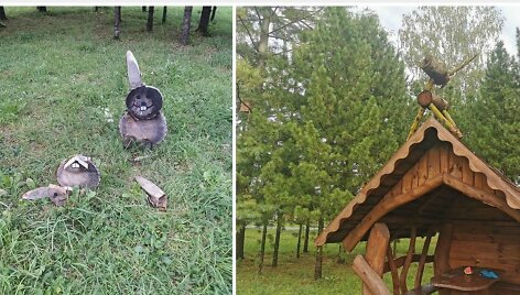 Vandalai nusiaubė Beržų parką Kėdainių rajone