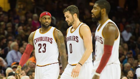 LeBronas Jamesas, Kevinas Love ir Kyrie Irvingas