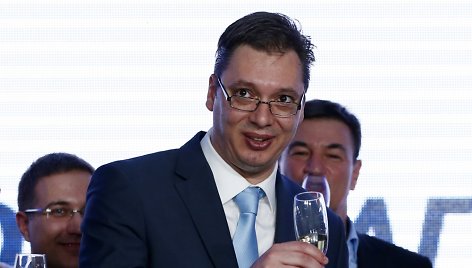 Serbijos pažangos partijos (SNS) lyderis Aleksandaras Vučičius