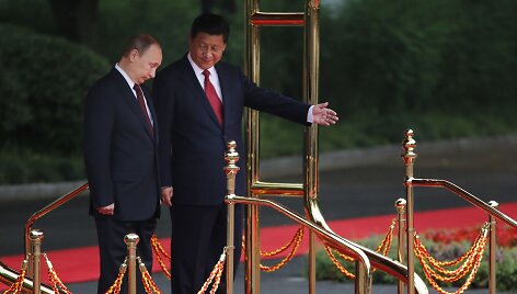 Rusijos prezidentas Vladimiras Putinas ir Kinijos prezidentas Xi Jinpingas