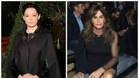 Rose McGowan ir Caitlyn Jenner