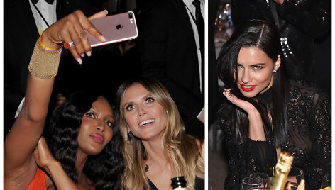 Naomi Campbell su Heidi Klum ir Adriana Lima