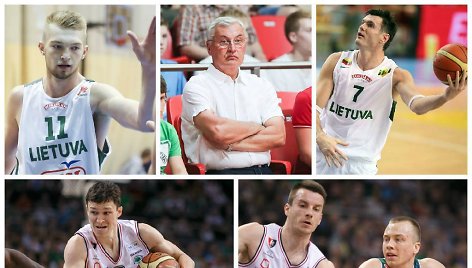 Domantas Sabonis, Jonas Kazlauskas, Darjušas Lavrinovičius, Žygimantas Janavičius, Adas Juškevičius ir Lukas Lekavičius