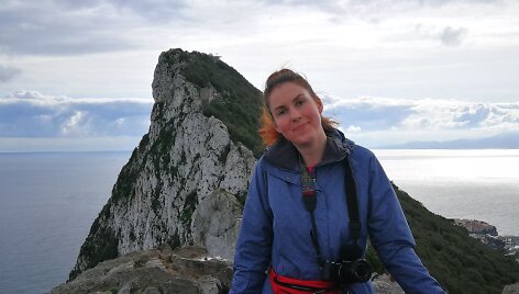 Sandra Galdikaitė ant Gibraltaro uolos