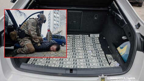 Sukčiai už 100 tūkst. siūlė įdarbinti Ukrainos prezidentūroje_ policija rado pilną bagažinę dolerių