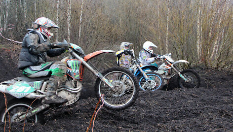 Motociklų &bdquo;Cross country&ldquo; varžybos Biržų raj., Paąžuolės žvyro karjere